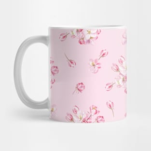 Spring fruit trees blossom on pink Mug